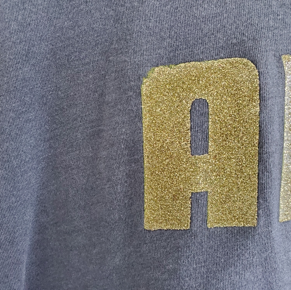 Letluv by Anthropologie Amore Gold Shimmer Graphic T-shirt - Picture 4 of 7